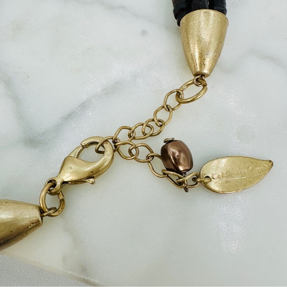 Coldwater Creek Layered Beaded Necklace Brown and Mother of Pearl Adjustable - Picture 8 of 11